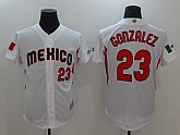 Men's Mexico Baseball #23 Adrian Gonzalez White 2017 World Baseball Classic Stitched Jersey,baseball caps,new era cap wholesale,wholesale hats